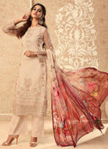 Beige Pakistani Salwar Kameez